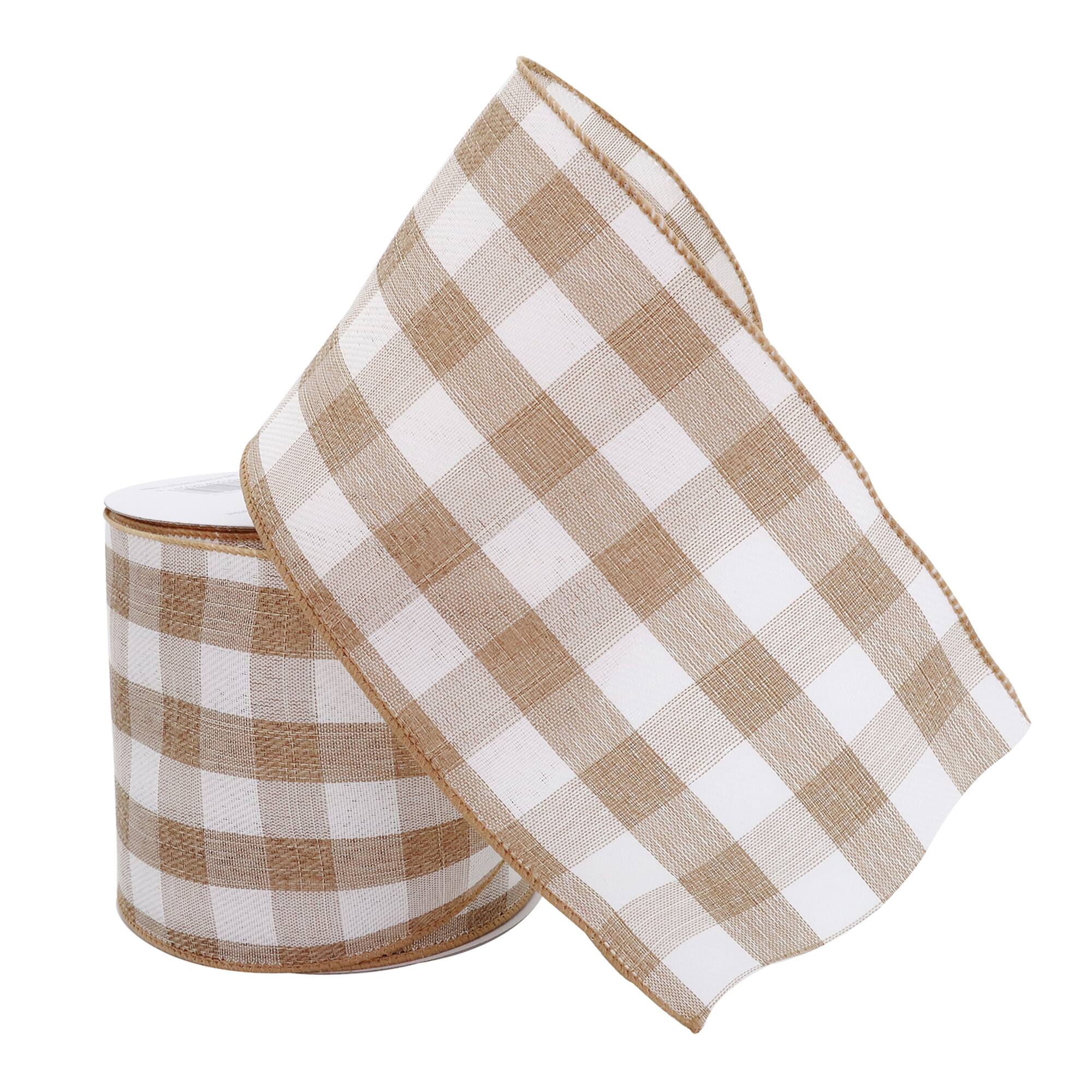 4" x 18ft. Buffalo Check Wired Ribbon by Celebrate It™ Décor